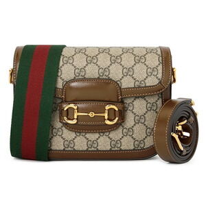 Gucci Horsebit 1955 shoulder bag beige ebony GG Supreme brown